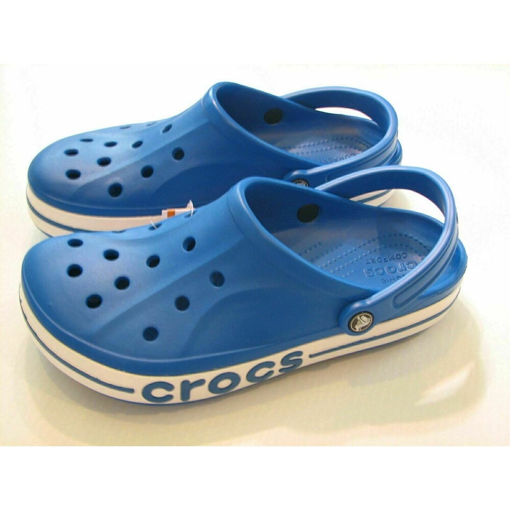Crocs Croc Baya Band Blue Slip On Clogs  Men's 9 Women's 11 Iconic Comfort Shoes